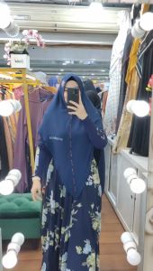BISA COD || ALISHA MUSLIM FASHION KHADIJAH SYARI BY ARSYAKAYLA GAMIS CERUTY SET KHIMAR
