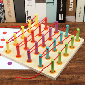 Threading Board Kindergarten Middle and Small Class Puzzle Area Toy Material Montessori Early Education Child Sense Fine Motor Training