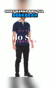 Polo Shirt Polos Lengan Pendek Esperanza - KMB Biru Tua Navy