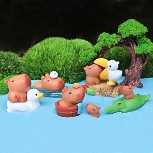 Mô Hình Trang Trí Xe Hơi Nhỏ Hình Vịt Capybara Hoạt Hình Dễ Thương Không Ăn Chủ Đề Đồng Nghiệp Đồ Trang Trí Nội Thất Ô Tô