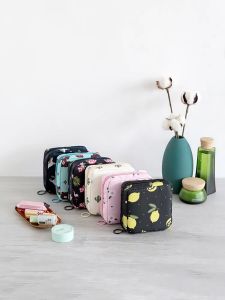 [HCM] Túi Vải Đựng Đồ Vệ Sinh Cá Nhân/Chìa Khóa/Trang Sức/Son Môi Chống Thấm Nước Có Khóa Kéo Cho Nữ -GL314