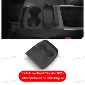 For Tesla New ModelY Standard 2025 2026 Central Control Cup Holder Storage Box Glasses Holder Tray Organizer Interior Accessorie