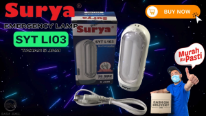 Lampu Emergency + Senter Surya SYT L103 20 SMD + 1Watt Super LED Darurat Mati Lampu Terang Penerangan Rechargeable Recas Cas Isi Ulang 900 mAH Tahan 5 Jam L 103 Laz Cod Bayar Di Tempat Graha Mart