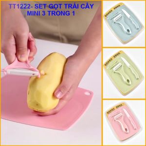 Bộ dao thớt khử khuẩn nạo củ quả đa năng 3 trong 1 dao gọt hoa quả dao gọt trái cây mini