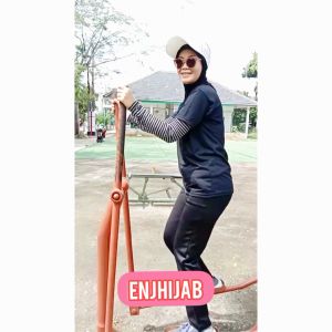 Manset Tangan Panjang pria dan wanita Mangset Motif Salur Panjang 40cm bahan Rayon