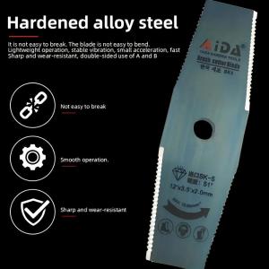 1Pc 12inch Serrated Blue Steel Knife Mounting Hole 1inch with 6-Piece/9-Piece Accessories Lightweight Design Is More Labor-Saving and Convenient Suitable For: Shrub Trimming/Garden Weeding/Dwn Care Ideal Garden Pruning Tool
