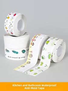 Waterproof Kitchen Bathroom Toilet Edge Sealing Strip Moisture Proof Decorative PVC Wall Sticker for Stove Sink Modern Simple Style