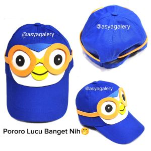 Topi Anak Pororo/Topi Baseball Karakter Pororo Lucu