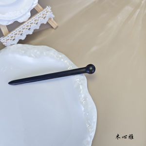 New Chinese Style Short Hairpin 12cm Black Ebony Simple Ancient Feeling Daily Versatile Hair Accessories for Bun Hairstyling