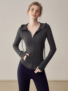 Long Sleeve Yoga Jacket Womens Fitness Running Training Sport Coat Zipper Cycling Suit Autumn Spring Suits Tight Fit Type