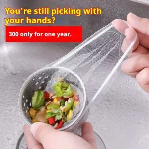 300PCS Disposable Sink Filter Mesh Bag Strainer Waste Filter Drainage Hole Garbage Bag Kitchen Bathroom Clean Supplies