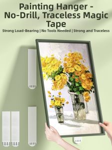 ASCOR | No-Drill Wall Mounting Adhesive for Latex Paint Wall Photo Frame Hangers