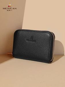 Mexican | New Small Genuine Leather Zippered Womens Wallet