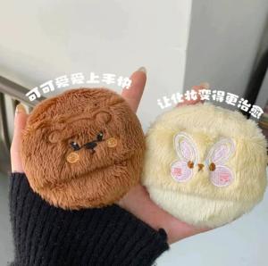 แป้งฟองน้ำสำหรับผสมเครื่องสำอางแต่งหน้าพัฟการ์ตูนน่ารักแบบพกพาได้นุ่มพัฟเครื่องสำอาง Peralatan Rias แต่งหน้าคาวาอี้