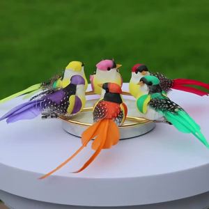 1Pcs Random Simulation Swallow Tail Bird Clip Handmade Bird Plant-decorated Artificial Bird Handicrafts For Ornament