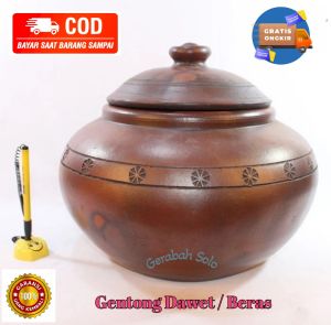 GENTONG GERABAH NATURAL 15 LITER GENTONG BERAS GENTONG DAWET GENTONG AIR