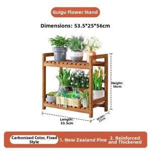 Solid Wood Outdoor Multi-tiered Flower Stand