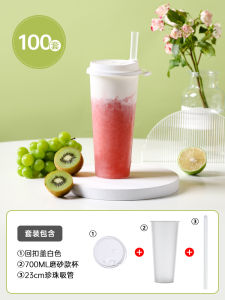 ถ้วยพลาสติกแบบใช้แล้วทิ้งขนาด90นิ้วพร้อมฝาปิดถ้วยชานมแบบใสถ้วยผลไม้ถ้วยบรรจุของเดลิเวอรี่ถ้วยเครื่องดื่มใช้ในเชิงพาณิชย์