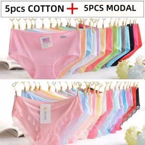 10Pc/Lot Young Girls Underwear Cotton Teenager Panties Candy Color Underwear Simple Panties 35-45KG