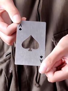 DiyHomeIpoh Beer Bottle Openers Poker Card Stainless Steel Multifunction Credit Card Can Opener Black Friday Home Gadgets