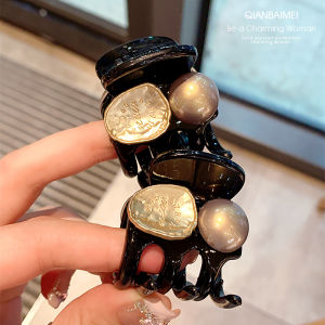 กิ๊บติดผมโลหะสีดำสไตล์ย้อนยุค กิ๊บติดผมด้านข้าง กิ๊บติดผมรูปฉลามขนาดเล็ก ทรงหน้าม้า แฟชั่นใหม่ 2024 กิ๊บติดผมแบบยูนิเซ็กซ์