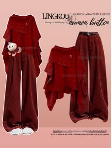 NUMEN BUTTON | Bộ Đồ Giảm Cân Màu Đỏ Cho Phụ Nữ Christmas Vibes