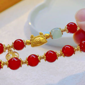 OR🧸 Hadiah Zodiac Dragon Dragon Dumpling Bracelet/ Gelang Ceruk Segar/ Hadiah Siswa Variety Tide COD