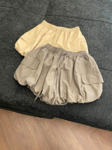 LANMENGYA | Military Green Flower Bud High Waist A-Line Shorts Skirt Summer Lightweight