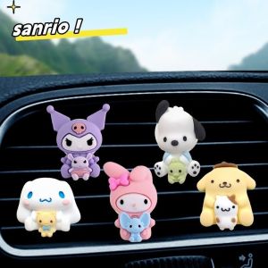 Cartoon Anime Sanrioed My Melody Cinnamoroll Kuromi Car Air Outlet Fragrance Decoration Cute Melody Pompompurin Pochacco Kawaii Car Aromatherapy Ornament