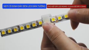SET 5 Nẹp Dây Đèn LED Dán Tường Kẹp Cố Định Dải LED Trang Trí Tủ Kệ Trưng Bày Decor Bàn Làm Việc