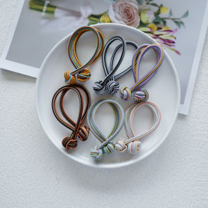 Thick Double-Headed Hair Ties for Students: Tight Knot Hair Bands, Leather Covered Hair Bands, and Children's Hair Accessories