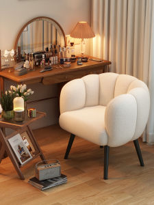 Accessible Luxury Classy Cosmetic Chair Home Room Nail Beauty Sofa Minimalist Backrest Stool Girls Bedroom Dressing Table Chair