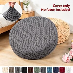 1PC Nordic Round Floor Cushion Cover Washable Chair Seat Slipcover Solid Color Putua Tatami Cushion Covers for Living Room Hotel