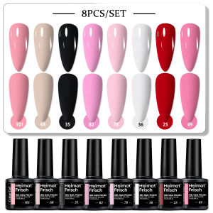 8 piece gel nail polish set long-lasting colorsuitable for autumn and wintersuitable for everyday DIY and home use.