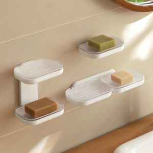 Home Signature Soap Box Wall-mounted Drain-free Household Toilet Bathroom Soap Rack Double-layer Soap Rack