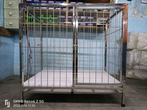 2×3×3 1door stainless dogcage heavy duty with pooptray