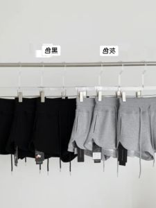 Gray High Waist Drawstring Straight Leg Sweatpants Womens Summer 2024 New American Style Loose Fit Casual Sport Pants