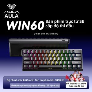 AULA | Bàn phím cơ AULA Win60 Switch Từ tính Rapid Trigger Layout 68 phím Kết nối có dây Chuyên Gaming FPS/Esports (Valorant CSGO)