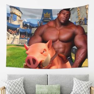 VIKAMA Fashion Trend Hog Rider Tapestry Creative Design Tapestry Party Atmosphere Decoration Home Decoration