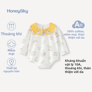 HoneySky | Bodysuit Trẻ Sơ Sinh Cotton Sạch Mùa Xuân Thu