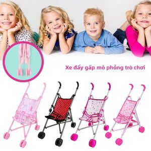 Xe Đẩy Em Bé Bằng Nhựa Tương Tác Dành Cho Trò Chơi Giả Vờ Bền Chắc Ổn Định Phù Hợp Cho Bé Trai & Bé Gái Từ 14 Tuổi Trở Lên