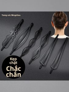 NING ZHOU | Kẹp Tóc Băng Đen Mỏ Kẹp Thép Không Nhìn Thấy