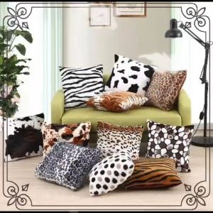 หมอนอิง หมอนทั้งใบ 18 นิ้ว ลายหมอน ลายขนสัตว์ ผ้าไมโครไร้ไรฝู่ หมอนหนุน บรรจุใยสังเคราะห์เกรด A โรงงานผลิตเอง