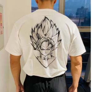 PAZHAOLANG | Oversized Anime Dragon Ball Goku Print T-shirt