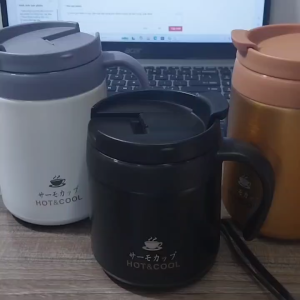 Ca giữ nhiệt Inox 304 có nắp có coi cầm tiện lợi dung tích 500ml-Hàng cao cấp xuất Nhật