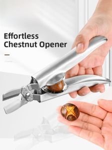 Stainless Steel 304 Nutcracker Chestnut Opener Kitchen Tool for Cooking Shell Removing Tool Chestnut Clamp Nut Cracker