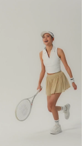 WILSON Women Players Cropped Polo Tennis Tank Top