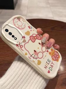 Kitty Cat Design Soft Silicone Phone Case for Vivo Y7s Full Cover Anti-Fall Cute Cartoon Womens High Aesthetic Value Protective Shell