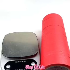 Băng keo giấy màu đỏ rộng 4.5cm dài 25 mét lõi giấy 3mm - 1 cây có 6 cuộn