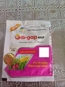 1 hộp 15 gói gibgab 40SP GA3 gói 25gram gibberellic Acid thúc đẩy ra đọt bông lớn trái to rụng trái
